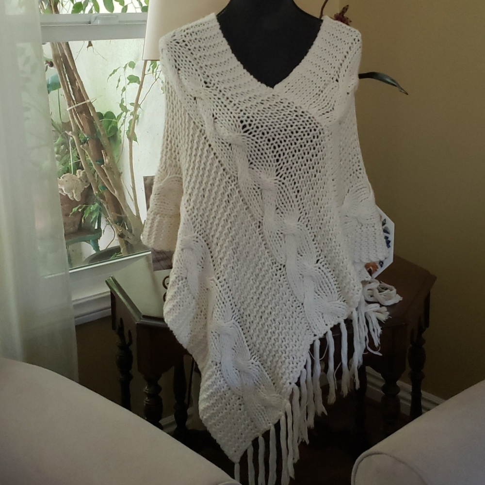 Joie Cable Knit Poncho